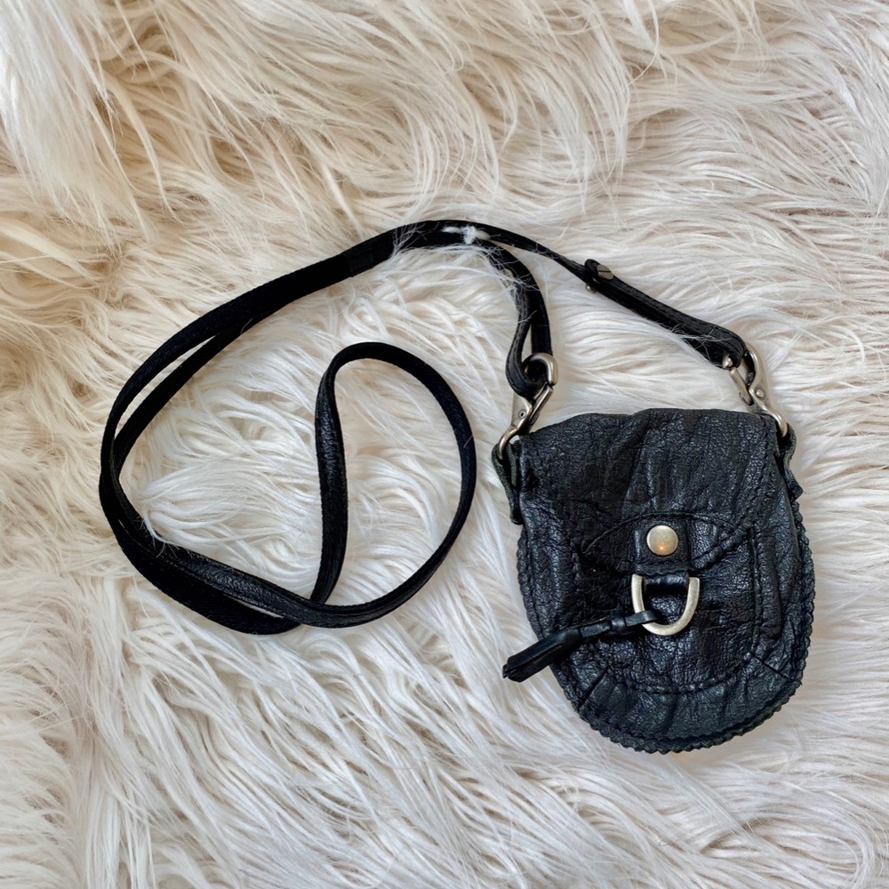 Lucky Brand Mini Black Leather Crossbody Bag - Picture 7 of 7